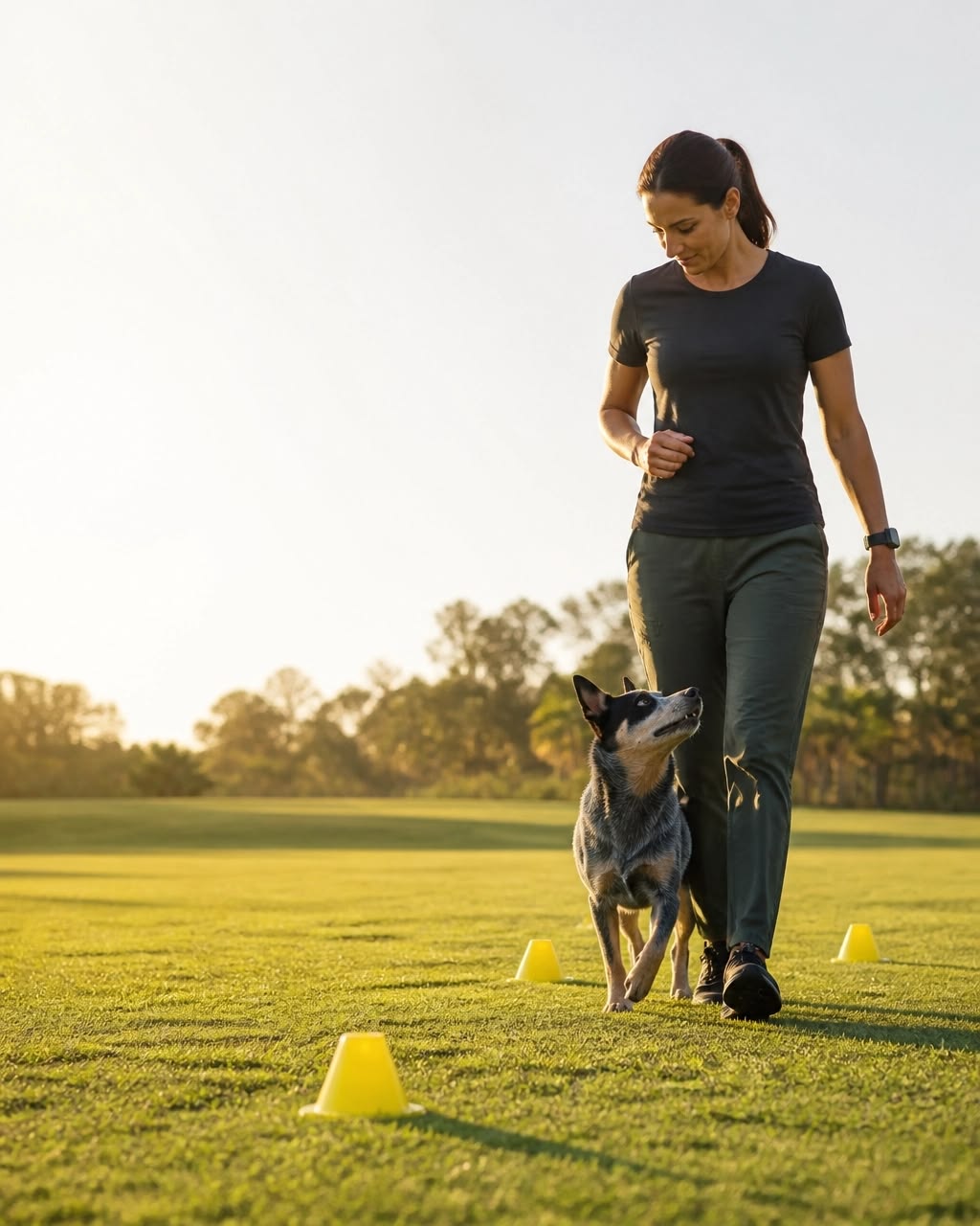Dog receiving training